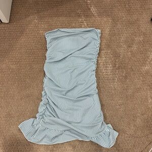 Edikted Blue and White Striped Mini Dress